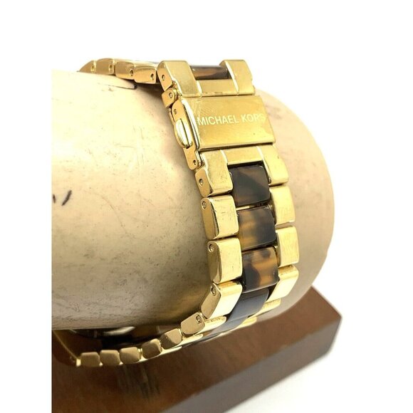 Michael Kors Women's Watch MK6151 Channing Quartz Gold Tortoise Shell 38mm - Picture 9 of 13